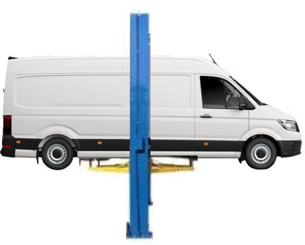 5.5 tonne 2 post clear floor lift Single Phase- AECL255CFDCA