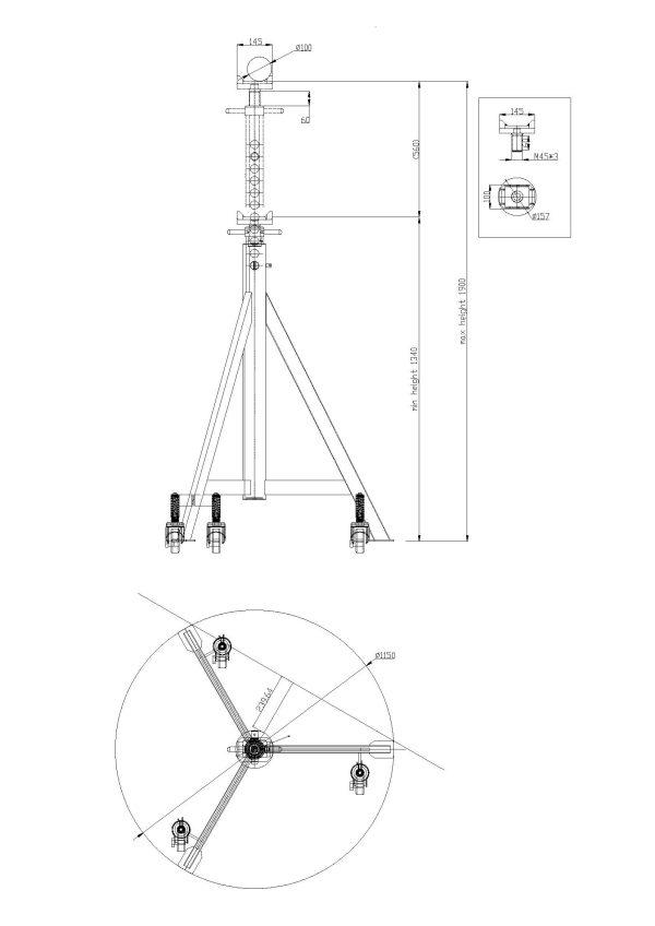 7.5 Tonne Truck Axle Stands AEAS750 - Image 2