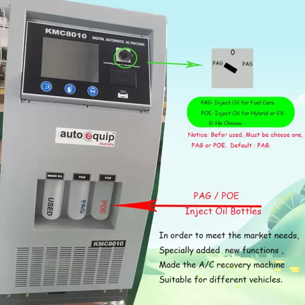 Airconditioning Service Station fully automatic R134a AEKMC8010 - Image 2