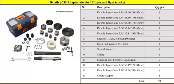 Brake Lathe - including Adaptor Kit for Cars AEBL9372