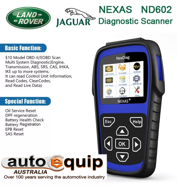 OBDII/EOBD FULL SCAN TOOL FOR LAND ROVER AND JAGUAR AEND602