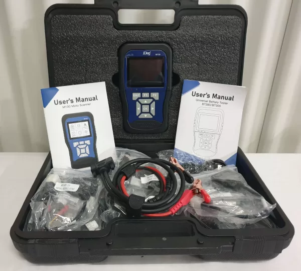 MOTORCYCLE SCANNER DTC AND CLEAR AND BATTERY TESTER M100